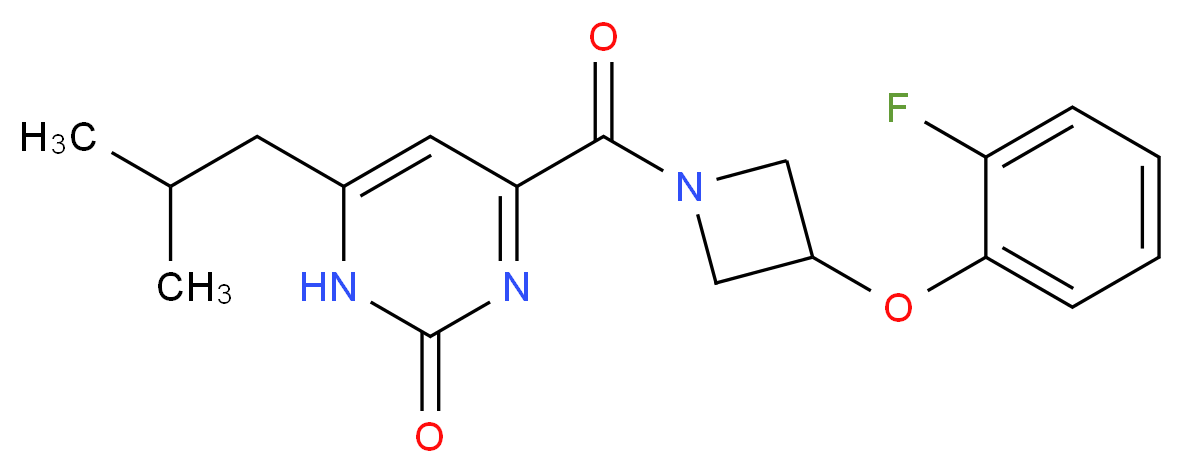 4-{[3-(2-fluorophenoxy)azetidin-1-yl]carbonyl}-6-isobutylpyrimidin-2(1H)-one_Molecular_structure_CAS_)