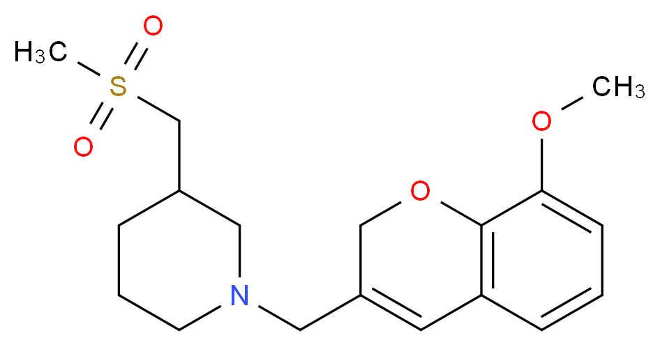 1-[(8-methoxy-2H-chromen-3-yl)methyl]-3-[(methylsulfonyl)methyl]piperidine_Molecular_structure_CAS_)