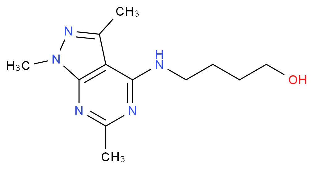 4-[(1,3,6-trimethyl-1H-pyrazolo[3,4-d]pyrimidin-4-yl)amino]-1-butanol_Molecular_structure_CAS_)