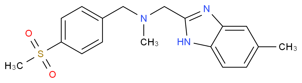 N-methyl-1-(5-methyl-1H-benzimidazol-2-yl)-N-[4-(methylsulfonyl)benzyl]methanamine_Molecular_structure_CAS_)