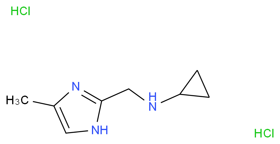 N-[(4-Methyl-1H-imidazol-2-yl)methyl]-cyclopropanamine dihydrochloride_Molecular_structure_CAS_)