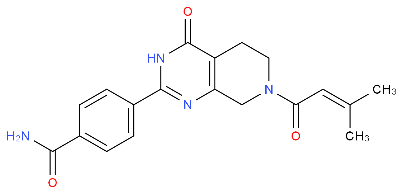 4-[7-(3-methylbut-2-enoyl)-4-oxo-3,4,5,6,7,8-hexahydropyrido[3,4-d]pyrimidin-2-yl]benzamide_Molecular_structure_CAS_)