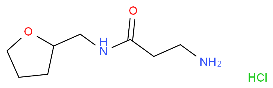 3-Amino-N-(tetrahydro-2-furanylmethyl)propanamide hydrochloride_Molecular_structure_CAS_)