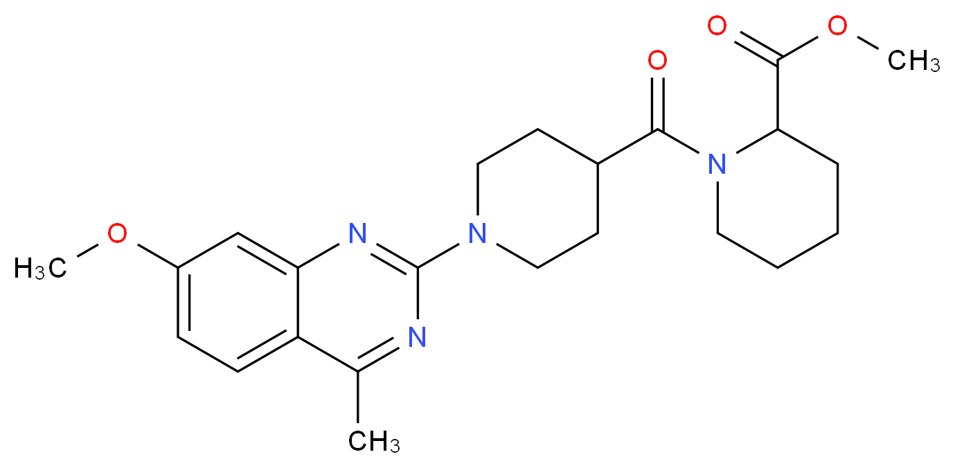 methyl 1-{[1-(7-methoxy-4-methyl-2-quinazolinyl)-4-piperidinyl]carbonyl}-2-piperidinecarboxylate_Molecular_structure_CAS_)
