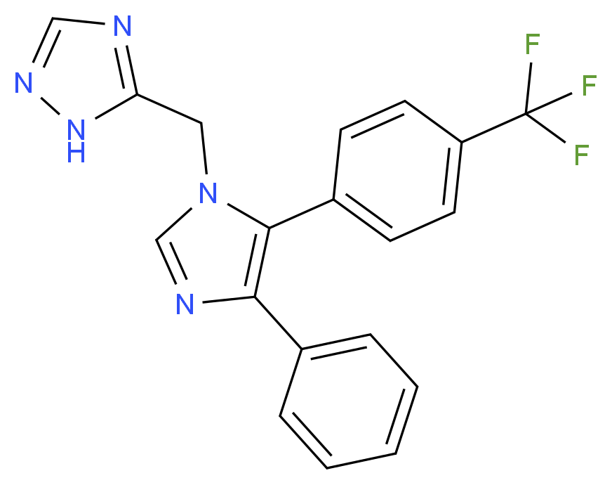 5-({4-phenyl-5-[4-(trifluoromethyl)phenyl]-1H-imidazol-1-yl}methyl)-1H-1,2,4-triazole_Molecular_structure_CAS_)
