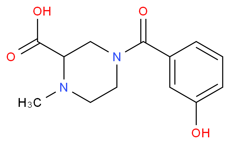 4-(3-hydroxybenzoyl)-1-methylpiperazine-2-carboxylic acid_Molecular_structure_CAS_)