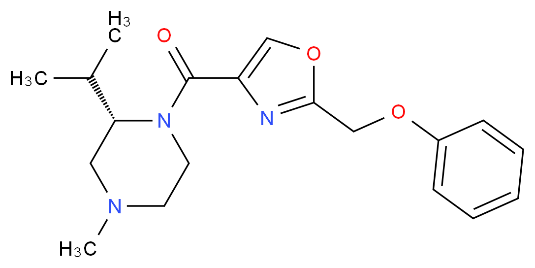 (2S)-2-isopropyl-4-methyl-1-{[2-(phenoxymethyl)-1,3-oxazol-4-yl]carbonyl}piperazine_Molecular_structure_CAS_)