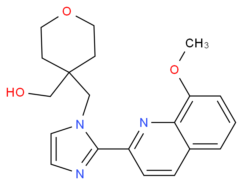 (4-{[2-(8-methoxyquinolin-2-yl)-1H-imidazol-1-yl]methyl}tetrahydro-2H-pyran-4-yl)methanol_Molecular_structure_CAS_)