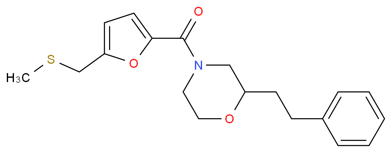 4-{5-[(methylthio)methyl]-2-furoyl}-2-(2-phenylethyl)morpholine_Molecular_structure_CAS_)