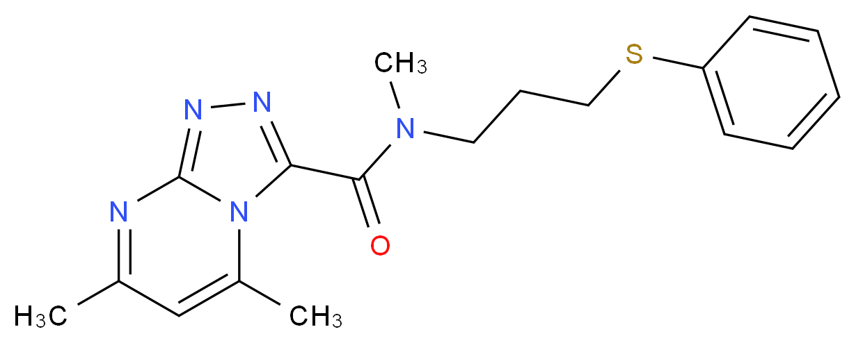 N,5,7-trimethyl-N-[3-(phenylthio)propyl][1,2,4]triazolo[4,3-a]pyrimidine-3-carboxamide_Molecular_structure_CAS_)