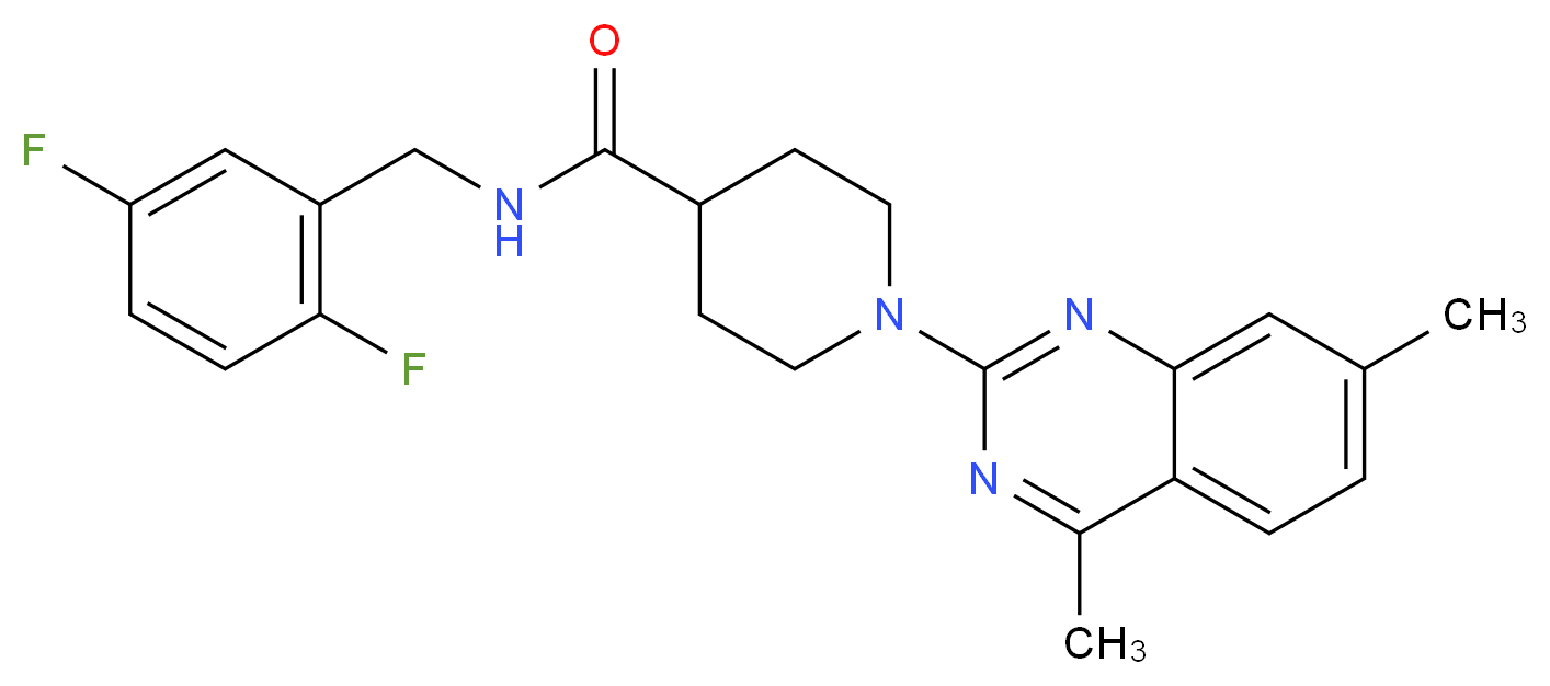 N-(2,5-difluorobenzyl)-1-(4,7-dimethyl-2-quinazolinyl)-4-piperidinecarboxamide_Molecular_structure_CAS_)