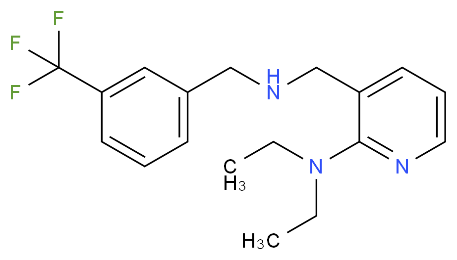 N,N-diethyl-3-({[3-(trifluoromethyl)benzyl]amino}methyl)-2-pyridinamine_Molecular_structure_CAS_)