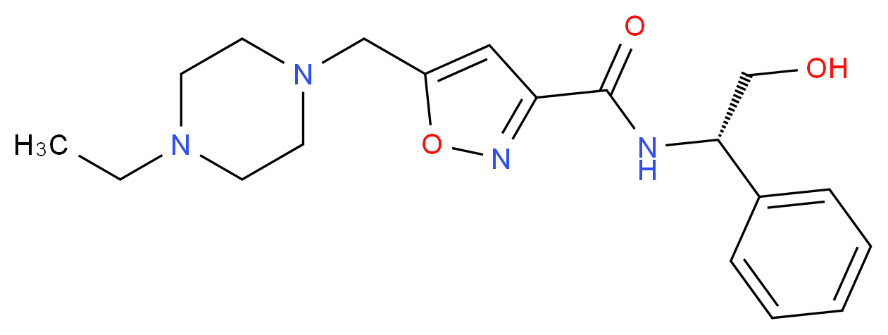5-[(4-ethylpiperazin-1-yl)methyl]-N-[(1S)-2-hydroxy-1-phenylethyl]isoxazole-3-carboxamide_Molecular_structure_CAS_)