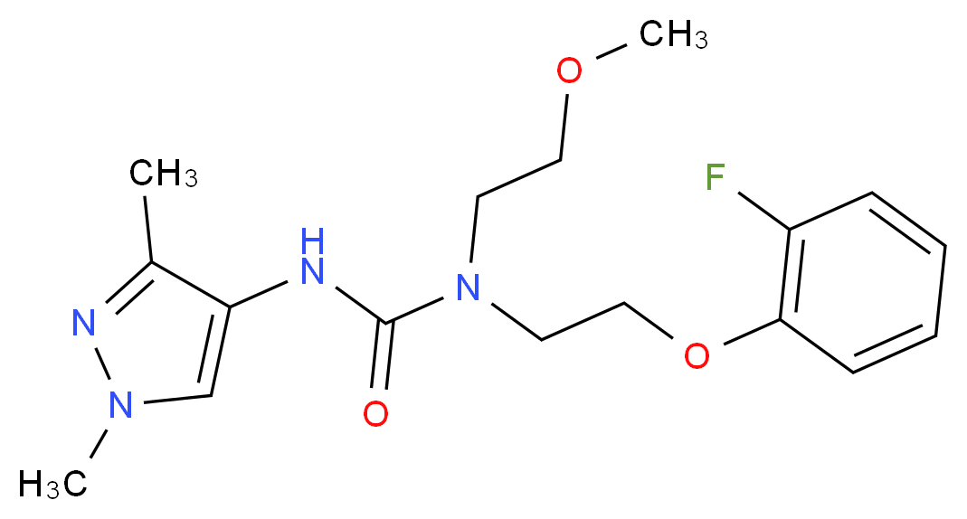 N'-(1,3-dimethyl-1H-pyrazol-4-yl)-N-[2-(2-fluorophenoxy)ethyl]-N-(2-methoxyethyl)urea_Molecular_structure_CAS_)