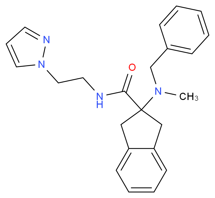 2-[benzyl(methyl)amino]-N-[2-(1H-pyrazol-1-yl)ethyl]-2-indanecarboxamide_Molecular_structure_CAS_)
