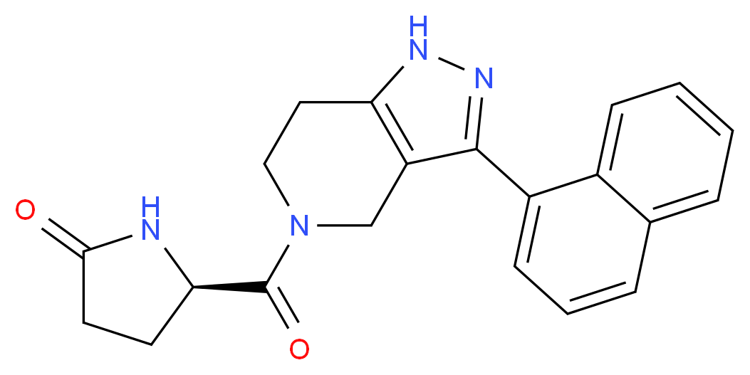 (5R)-5-{[3-(1-naphthyl)-1,4,6,7-tetrahydro-5H-pyrazolo[4,3-c]pyridin-5-yl]carbonyl}pyrrolidin-2-one_Molecular_structure_CAS_)