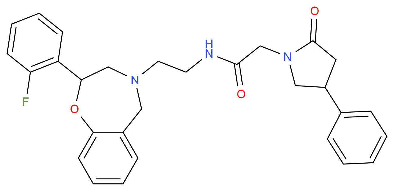 N-{2-[2-(2-fluorophenyl)-2,3-dihydro-1,4-benzoxazepin-4(5H)-yl]ethyl}-2-(2-oxo-4-phenyl-1-pyrrolidinyl)acetamide_Molecular_structure_CAS_)