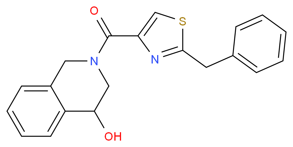 2-[(2-benzyl-1,3-thiazol-4-yl)carbonyl]-1,2,3,4-tetrahydroisoquinolin-4-ol_Molecular_structure_CAS_)