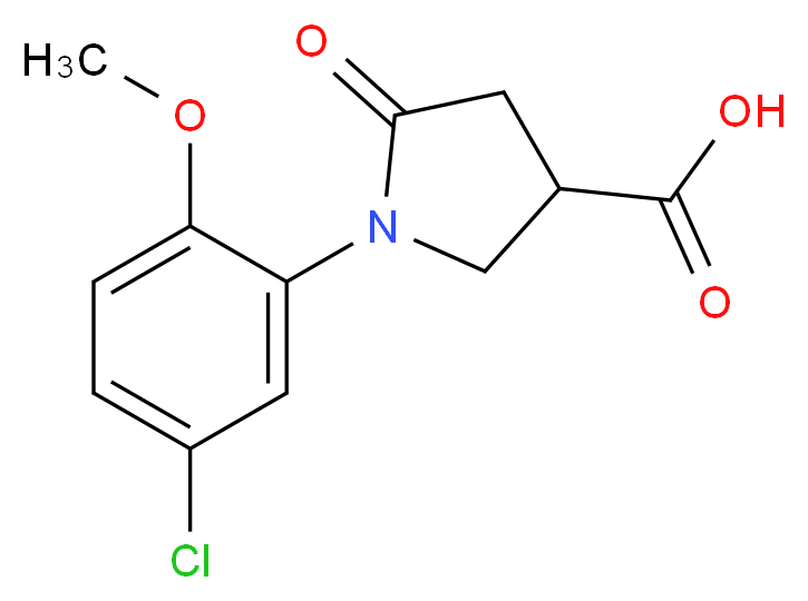 1-(5-Chloro-2-methoxyphenyl)-5-oxopyrrolidine-3-carboxylic acid_Molecular_structure_CAS_63675-21-8)