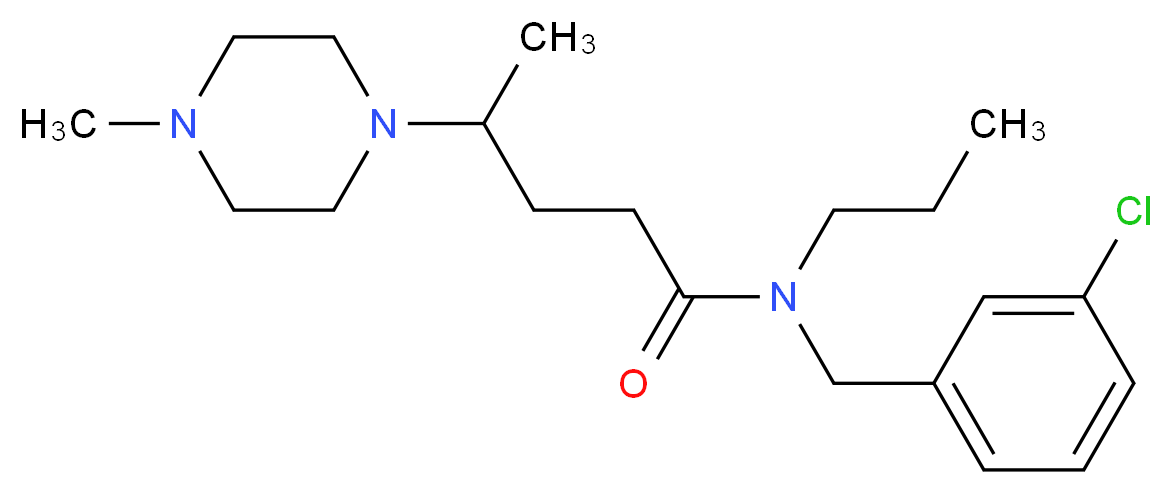 N-(3-chlorobenzyl)-4-(4-methylpiperazin-1-yl)-N-propylpentanamide_Molecular_structure_CAS_)