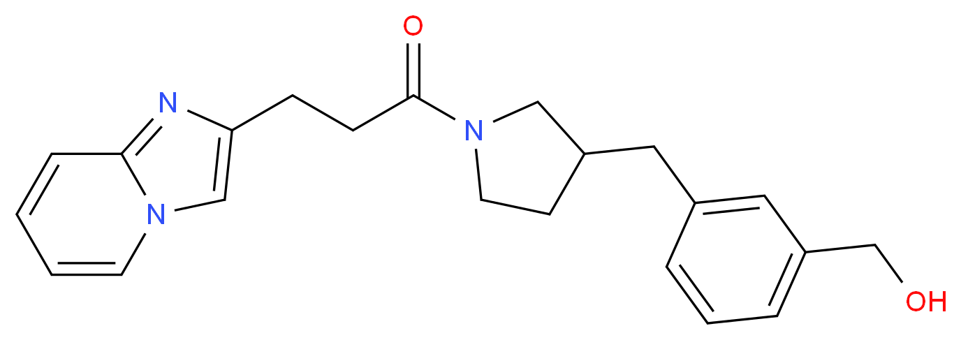 (3-{[1-(3-imidazo[1,2-a]pyridin-2-ylpropanoyl)pyrrolidin-3-yl]methyl}phenyl)methanol_Molecular_structure_CAS_)