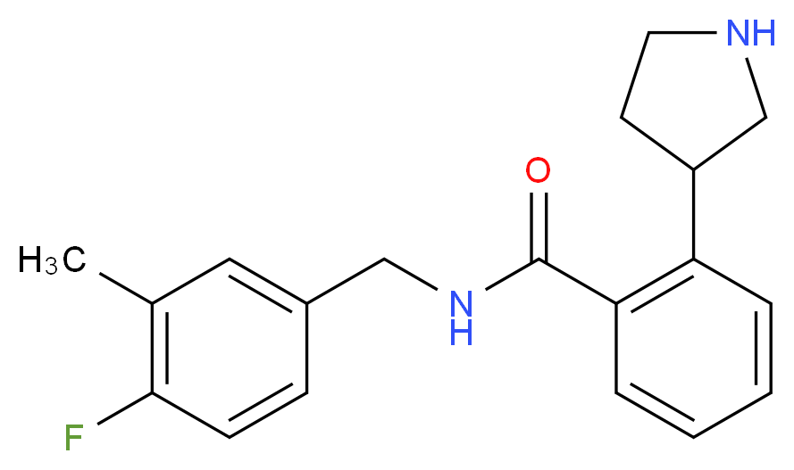 N-(4-fluoro-3-methylbenzyl)-2-(3-pyrrolidinyl)benzamide_Molecular_structure_CAS_)