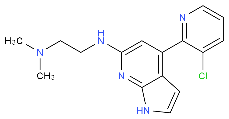 N'-[4-(3-chloropyridin-2-yl)-1H-pyrrolo[2,3-b]pyridin-6-yl]-N,N-dimethylethane-1,2-diamine_Molecular_structure_CAS_)