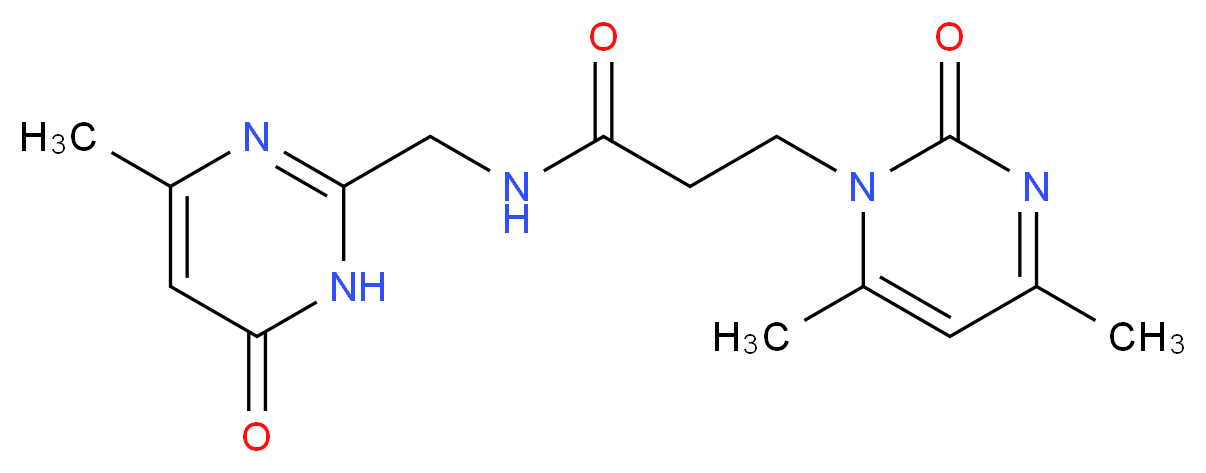 3-(4,6-dimethyl-2-oxopyrimidin-1(2H)-yl)-N-[(4-methyl-6-oxo-1,6-dihydropyrimidin-2-yl)methyl]propanamide_Molecular_structure_CAS_)