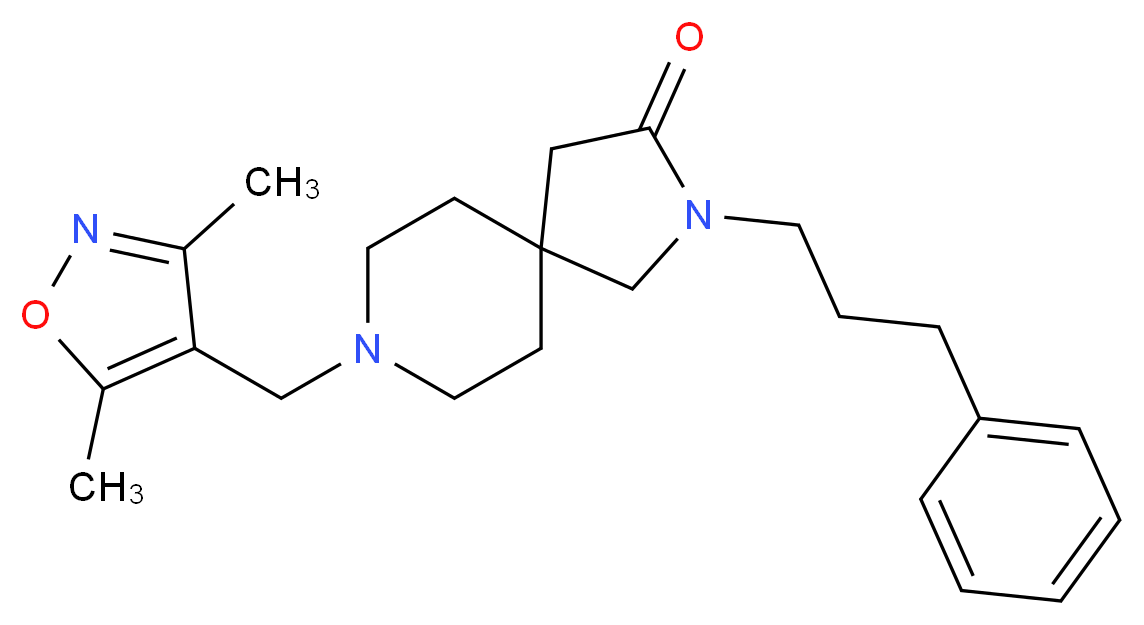 8-[(3,5-dimethyl-4-isoxazolyl)methyl]-2-(3-phenylpropyl)-2,8-diazaspiro[4.5]decan-3-one_Molecular_structure_CAS_)