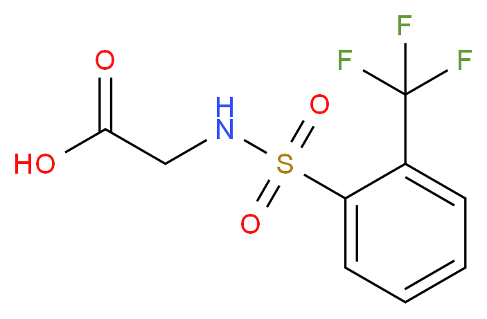 (2-Trifluoromethyl-benzenesulfonylamino)-acetic acid_Molecular_structure_CAS_)