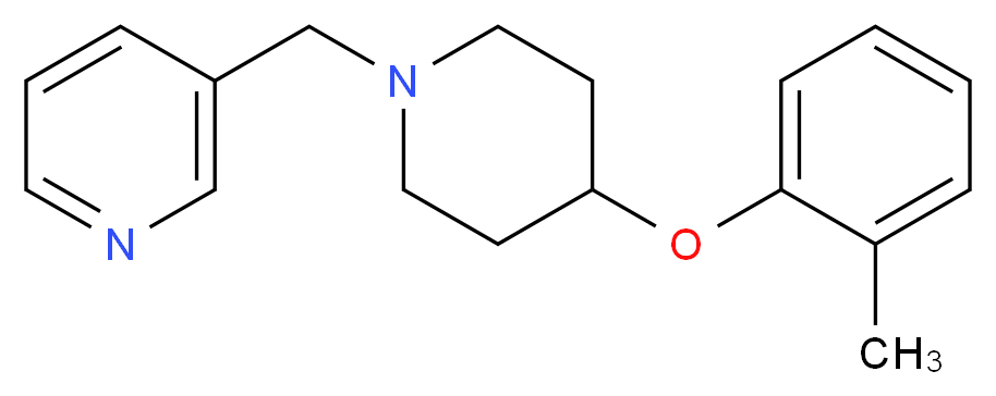 3-{[4-(2-methylphenoxy)-1-piperidinyl]methyl}pyridine_Molecular_structure_CAS_)