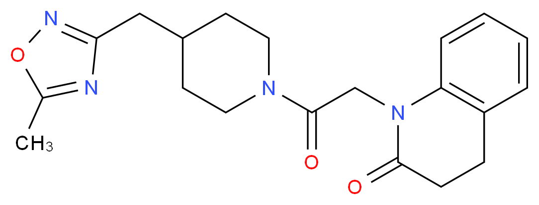 1-(2-{4-[(5-methyl-1,2,4-oxadiazol-3-yl)methyl]piperidin-1-yl}-2-oxoethyl)-3,4-dihydroquinolin-2(1H)-one_Molecular_structure_CAS_)