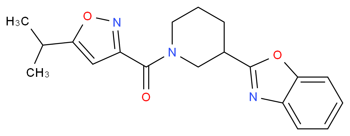 2-{1-[(5-isopropyl-3-isoxazolyl)carbonyl]-3-piperidinyl}-1,3-benzoxazole_Molecular_structure_CAS_)