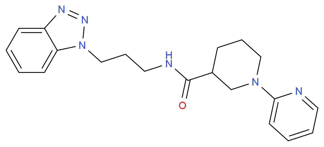 N-[3-(1H-1,2,3-benzotriazol-1-yl)propyl]-1-pyridin-2-ylpiperidine-3-carboxamide_Molecular_structure_CAS_)