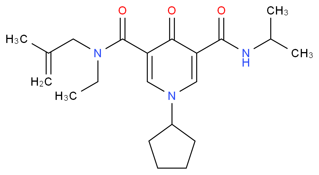 1-cyclopentyl-N-ethyl-N'-isopropyl-N-(2-methyl-2-propen-1-yl)-4-oxo-1,4-dihydro-3,5-pyridinedicarboxamide_Molecular_structure_CAS_)