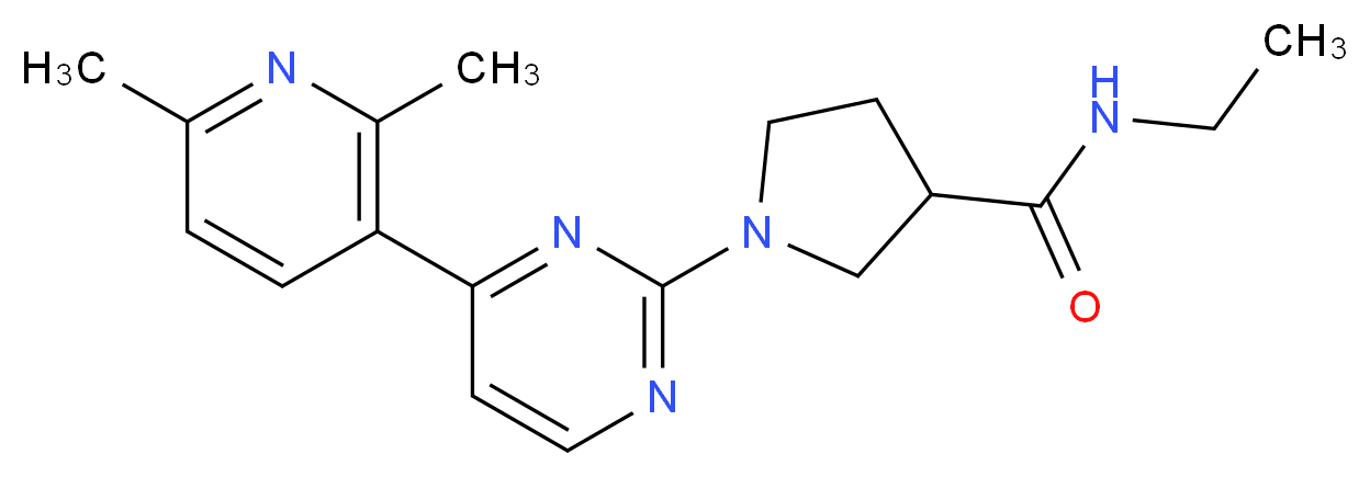 1-[4-(2,6-dimethylpyridin-3-yl)pyrimidin-2-yl]-N-ethylpyrrolidine-3-carboxamide_Molecular_structure_CAS_)