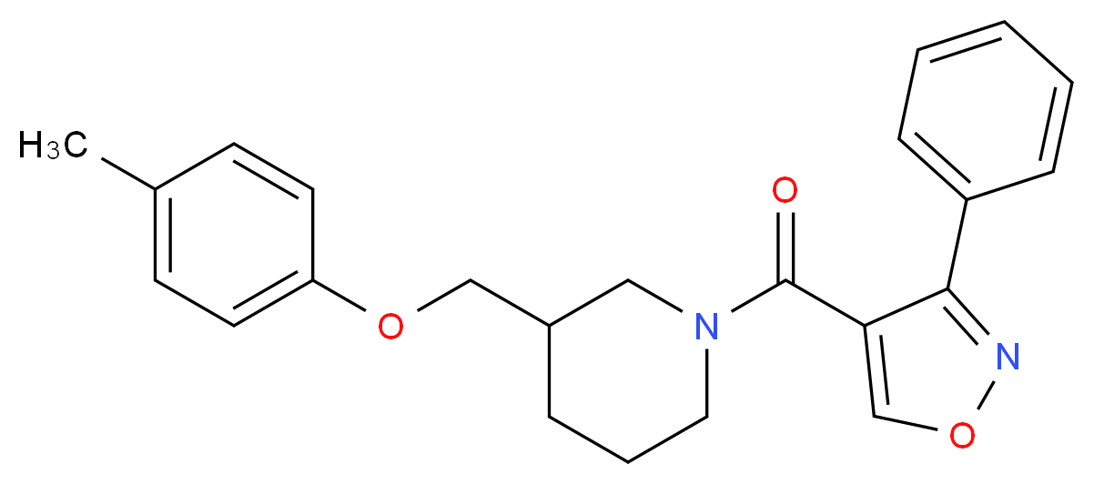 3-[(4-methylphenoxy)methyl]-1-[(3-phenyl-4-isoxazolyl)carbonyl]piperidine_Molecular_structure_CAS_)