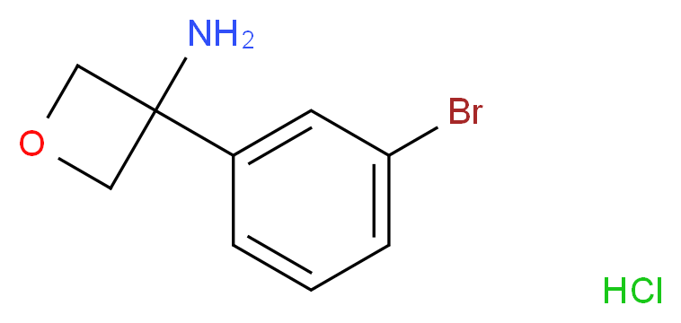 3-Amino-3-(3-bromophenyl)oxetane hydrochloride_Molecular_structure_CAS_)