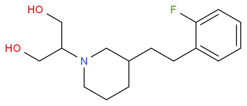 2-{3-[2-(2-fluorophenyl)ethyl]-1-piperidinyl}-1,3-propanediol_Molecular_structure_CAS_)
