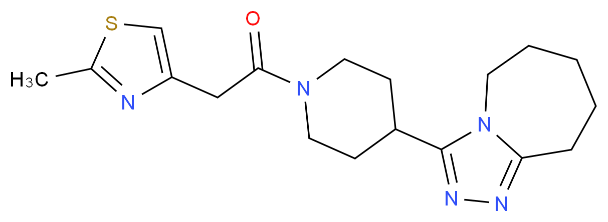 3-{1-[(2-methyl-1,3-thiazol-4-yl)acetyl]-4-piperidinyl}-6,7,8,9-tetrahydro-5H-[1,2,4]triazolo[4,3-a]azepine_Molecular_structure_CAS_)