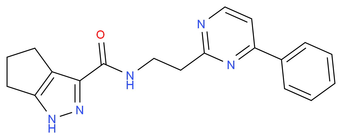 N-[2-(4-phenylpyrimidin-2-yl)ethyl]-1,4,5,6-tetrahydrocyclopenta[c]pyrazole-3-carboxamide_Molecular_structure_CAS_)