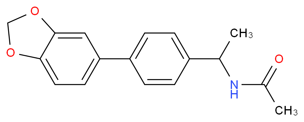 N-{1-[4-(1,3-benzodioxol-5-yl)phenyl]ethyl}acetamide_Molecular_structure_CAS_)