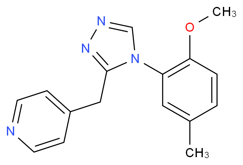 4-{[4-(2-methoxy-5-methylphenyl)-4H-1,2,4-triazol-3-yl]methyl}pyridine_Molecular_structure_CAS_)