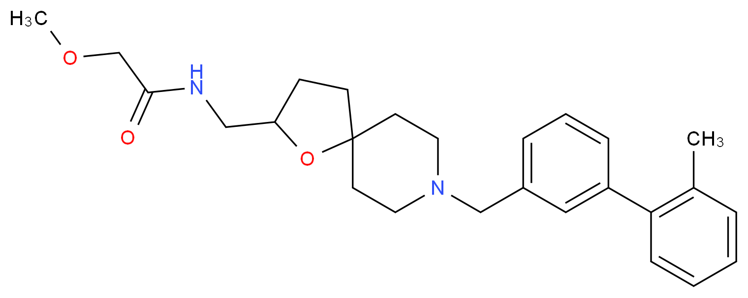 2-methoxy-N-({8-[(2'-methyl-3-biphenylyl)methyl]-1-oxa-8-azaspiro[4.5]dec-2-yl}methyl)acetamide_Molecular_structure_CAS_)
