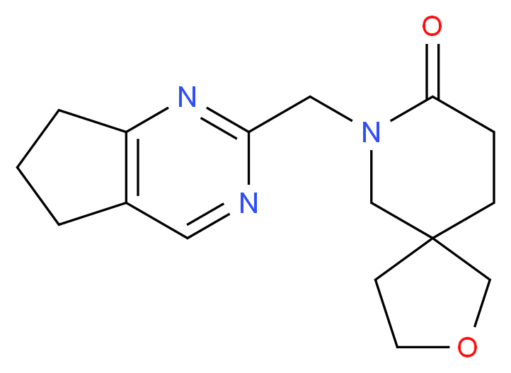 7-(6,7-dihydro-5H-cyclopenta[d]pyrimidin-2-ylmethyl)-2-oxa-7-azaspiro[4.5]decan-8-one_Molecular_structure_CAS_)
