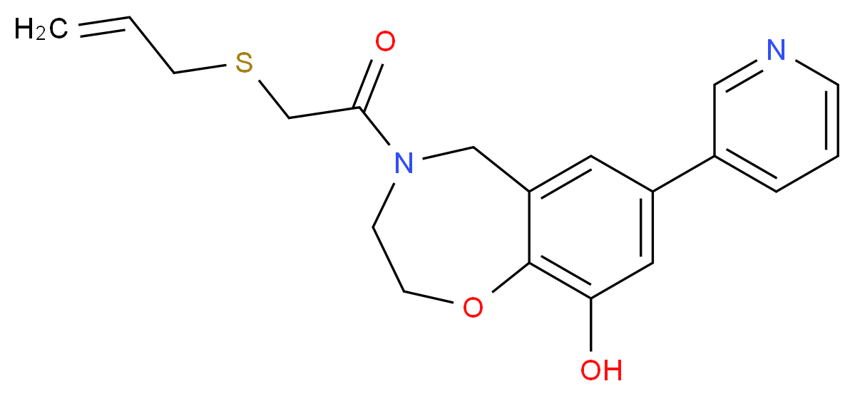 4-[(allylthio)acetyl]-7-pyridin-3-yl-2,3,4,5-tetrahydro-1,4-benzoxazepin-9-ol_Molecular_structure_CAS_)
