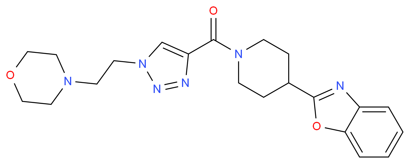 2-[1-({1-[2-(4-morpholinyl)ethyl]-1H-1,2,3-triazol-4-yl}carbonyl)-4-piperidinyl]-1,3-benzoxazole_Molecular_structure_CAS_)