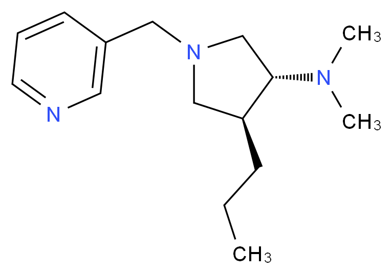 (3R*,4S*)-N,N-dimethyl-4-propyl-1-(3-pyridinylmethyl)-3-pyrrolidinamine_Molecular_structure_CAS_)