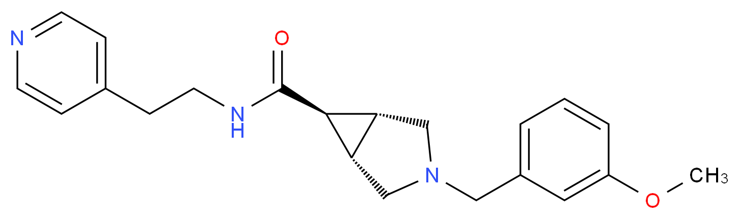 (1R*,5S*,6r)-3-(3-methoxybenzyl)-N-(2-pyridin-4-ylethyl)-3-azabicyclo[3.1.0]hexane-6-carboxamide_Molecular_structure_CAS_)
