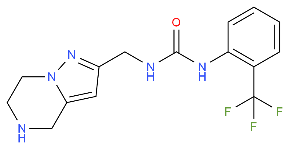 N-(4,5,6,7-tetrahydropyrazolo[1,5-a]pyrazin-2-ylmethyl)-N'-[2-(trifluoromethyl)phenyl]urea_Molecular_structure_CAS_)